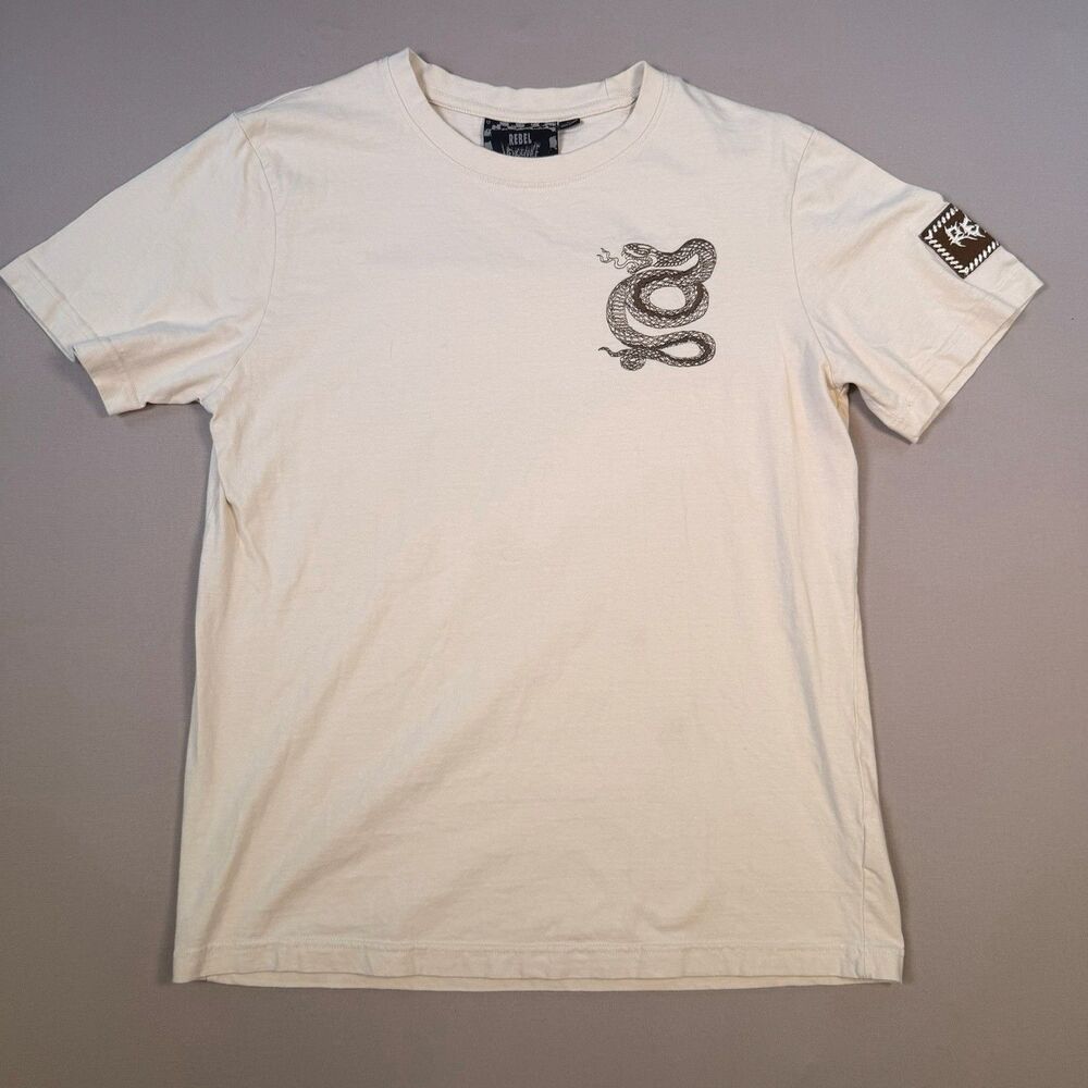 Rebel Vengeance Graphic Tee Shirt Mens Large Snake Streetwear Grunge Cotton